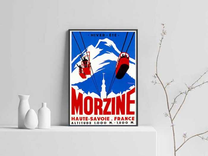 Retro Morzine Haute-Savoie France Ski Poster