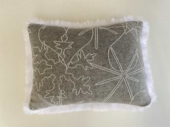 Snowflake Cushion Cover  Only  Oblong 14" x 12" - Image 5